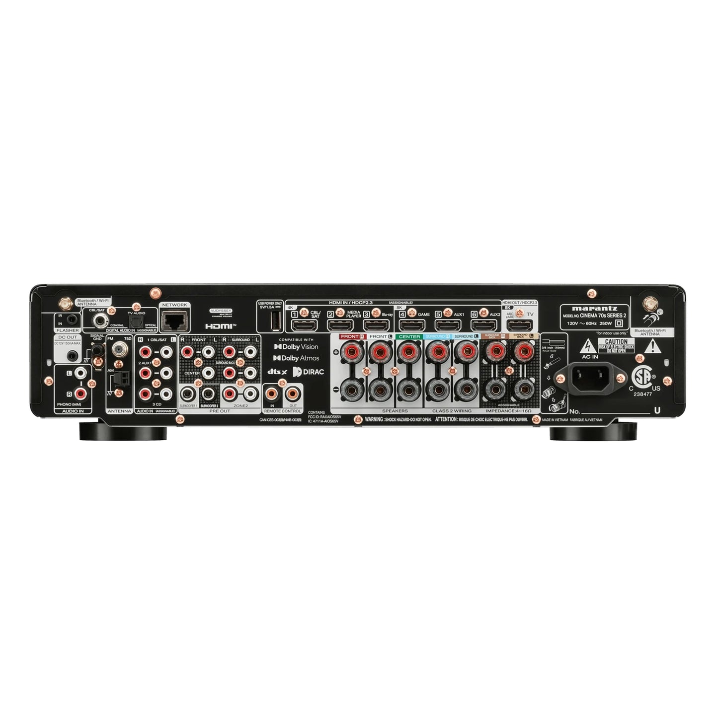 Marantz Cinema 70S S2 Slimline 7.2 Channel Home Theater AV Receiver