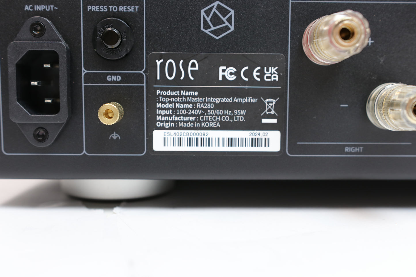 HiFi Rose RA280 Integrated Amplifier Silver (USED)