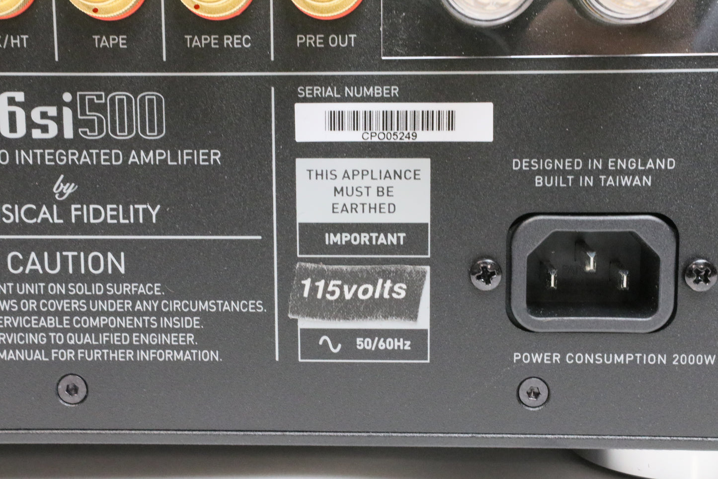 Musical Fidelity M6si500 Integrated Amplifier - Black (USED)