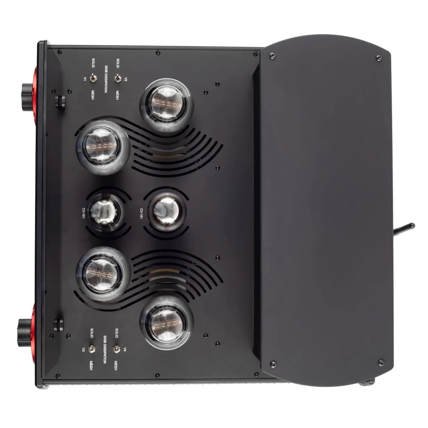 Auris Luminis Integrated Amplifier - Top view w/ tube configuration