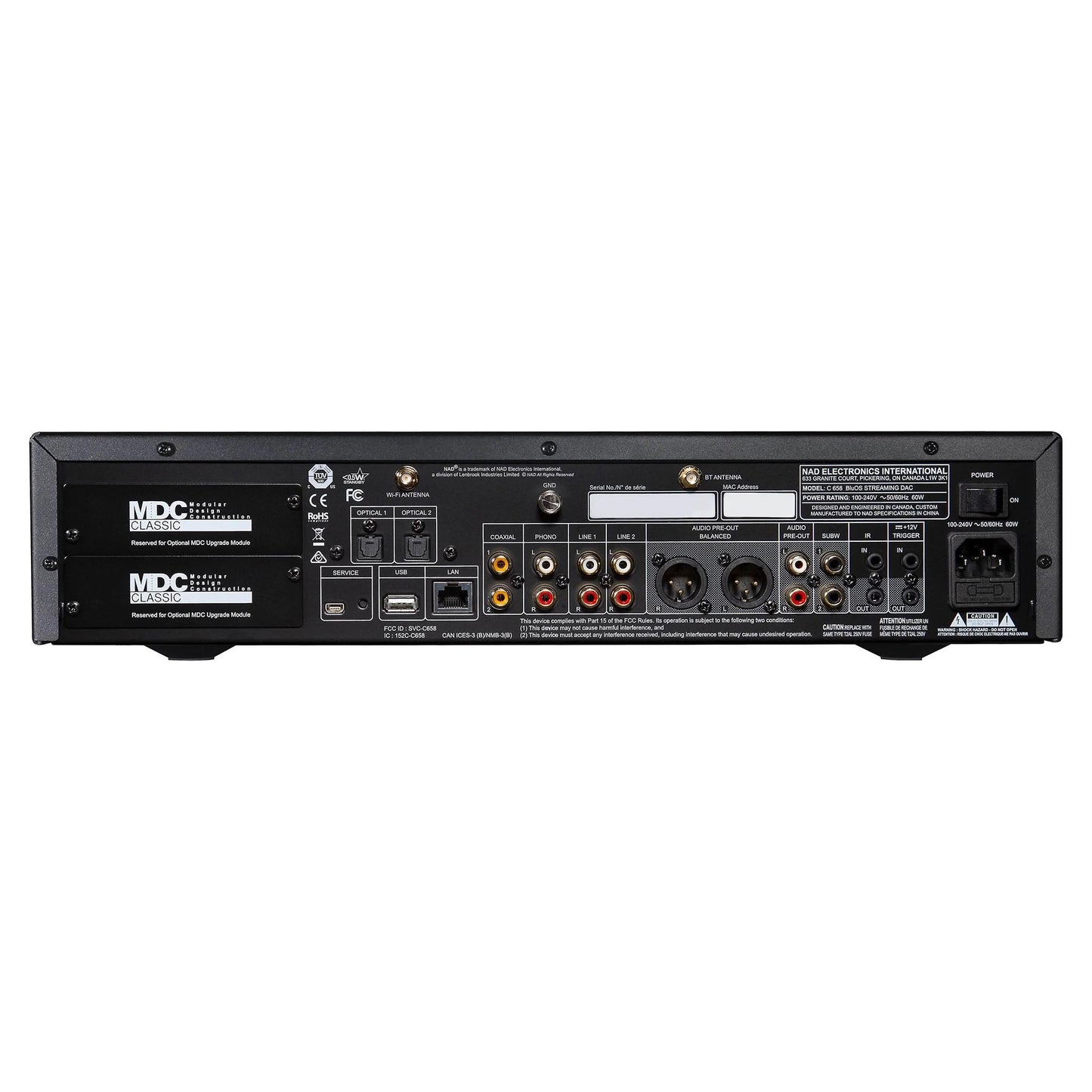 NAD C 658 BluOS Streaming DAC / Preamplifier