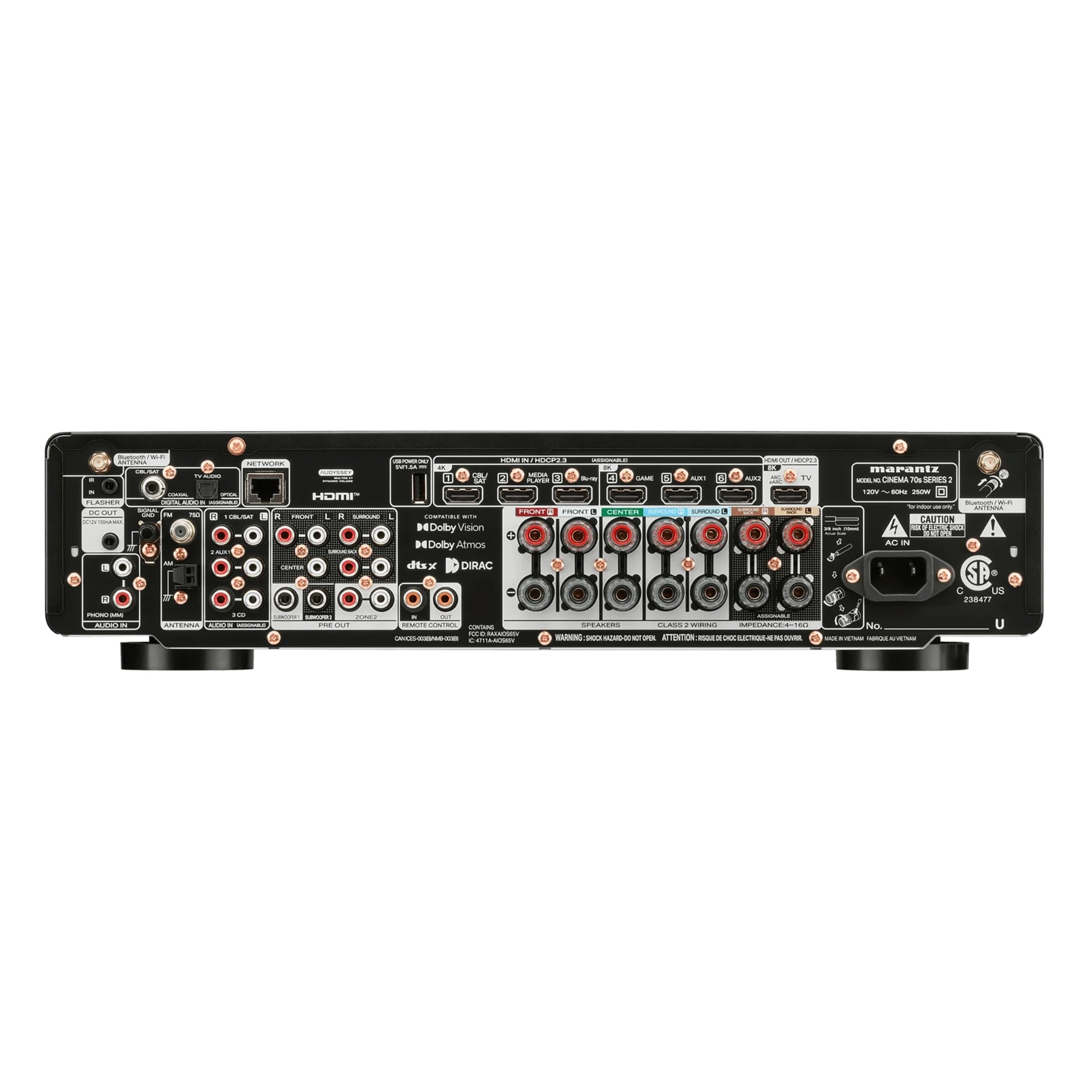 Marantz Cinema 70S S2 Slimline 7.2 Channel Home Theater AV Receiver