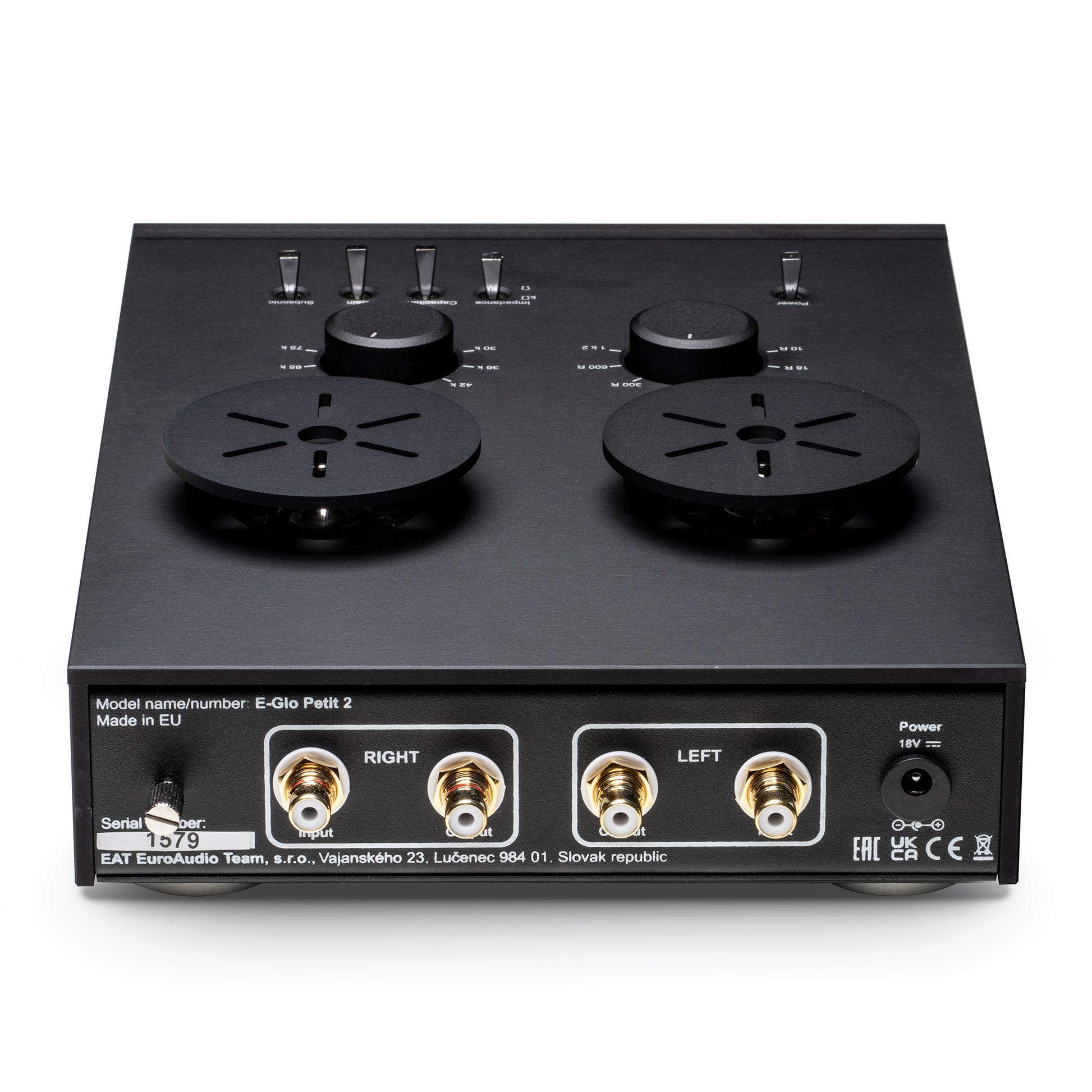 EAT E-Glo Petit Mk2 Tube Phonostage - Black (OPEN)