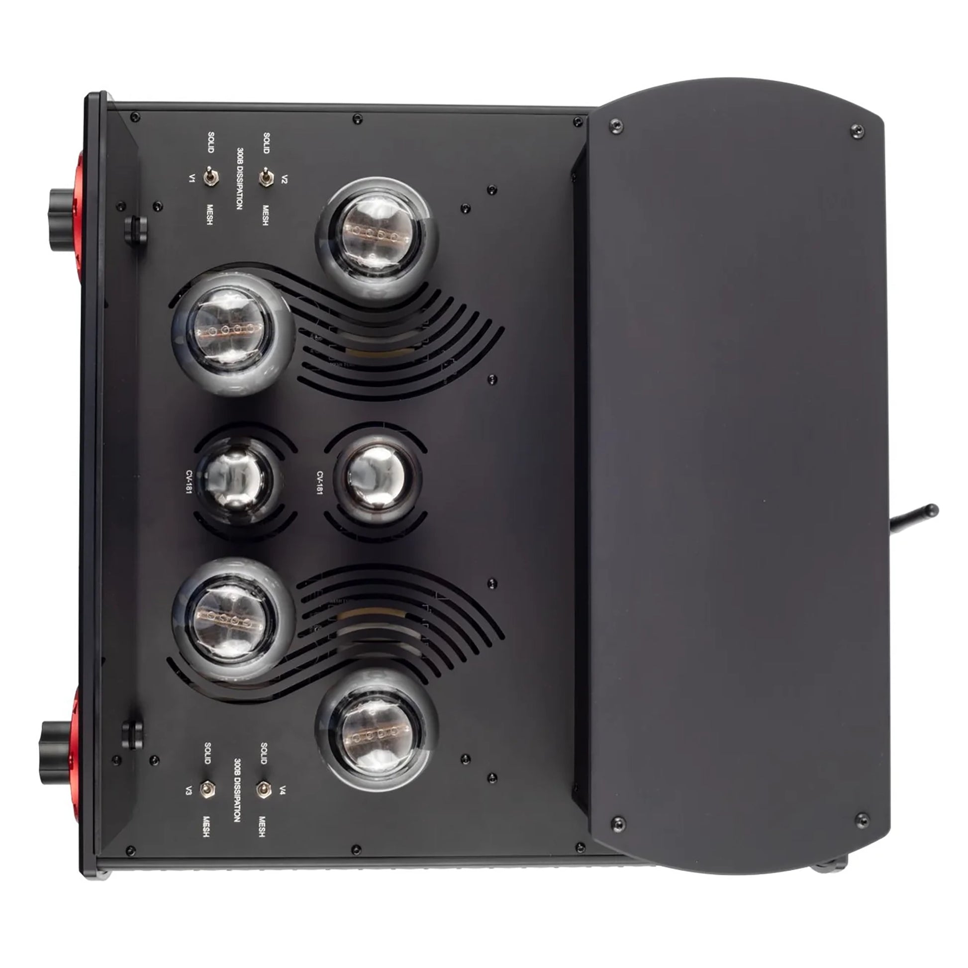 Auris Luminis Integrated Amplifier - Top view w/ tube configuration
