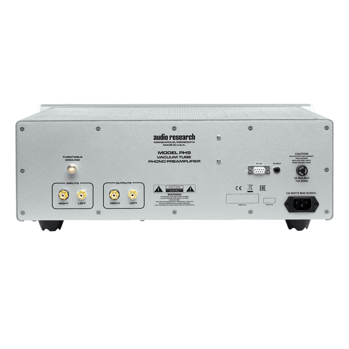 Audio Research PH9 Phonostage - Silver/Back/Connector Ports