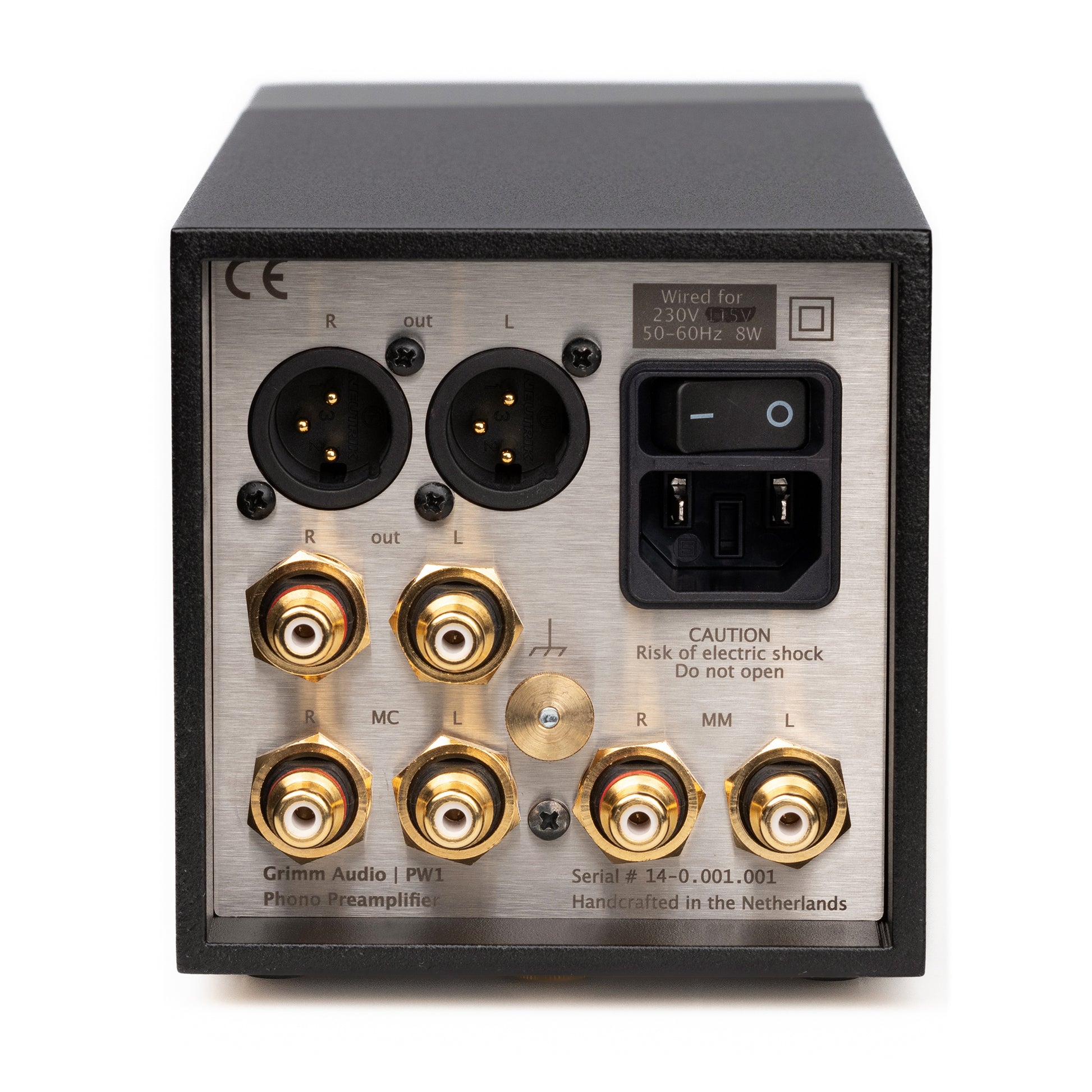 Grimm Audio PW1 Phonostage (OPEN) - Back view/ Connector ports