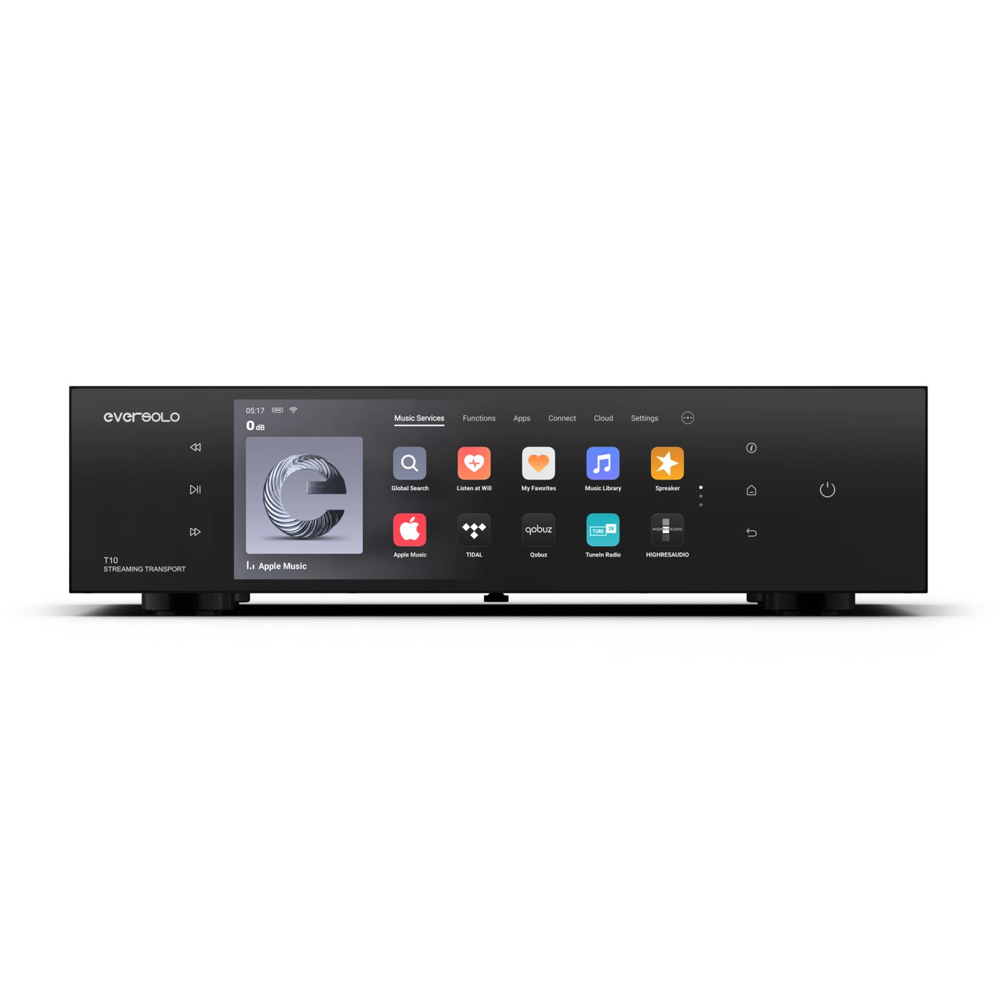 Eversolo T10 Streaming Transport - Front Touch Screen Interface