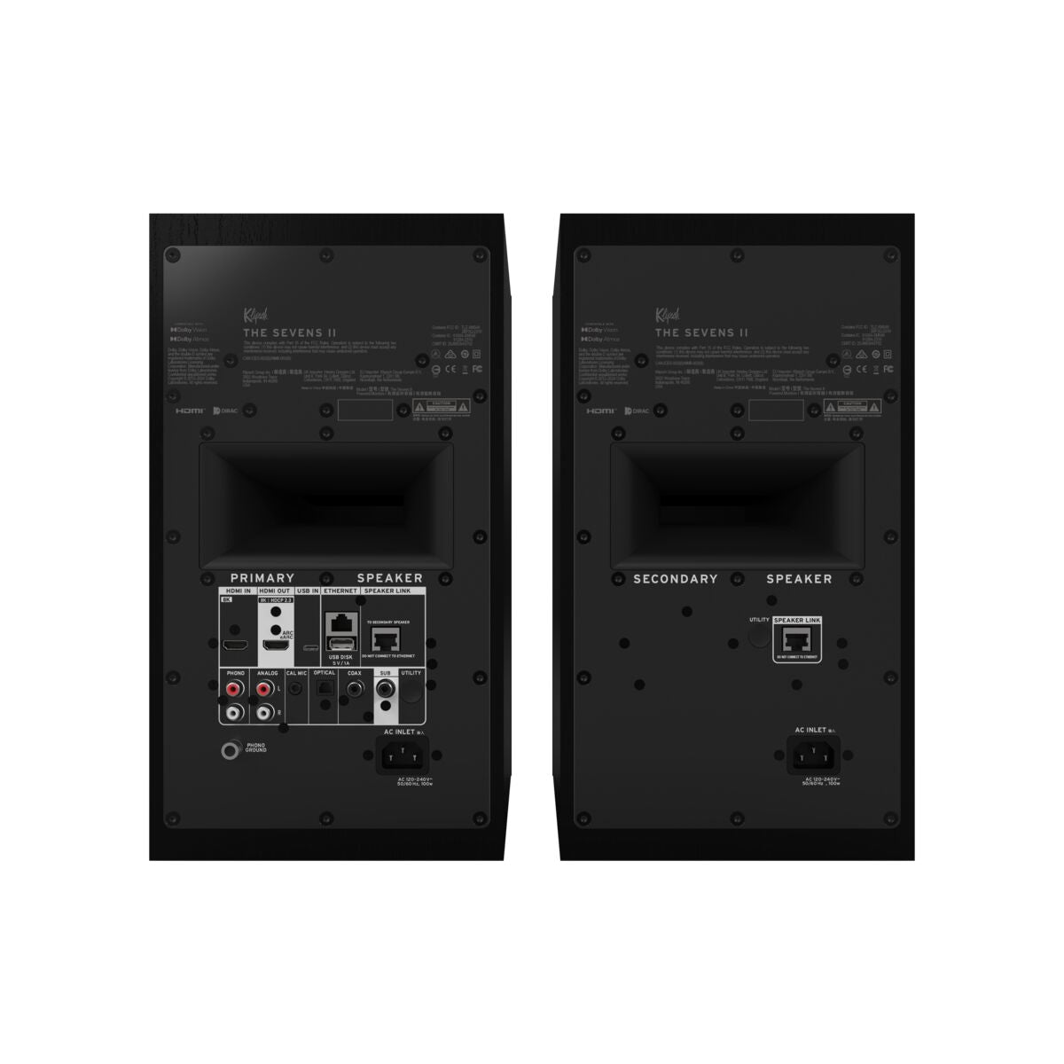 Klipsch The Sevens II Powered Bookshelf Loudspeakers (pair)