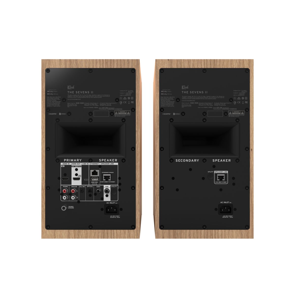 Klipsch The Sevens II Powered Bookshelf Loudspeakers (pair)