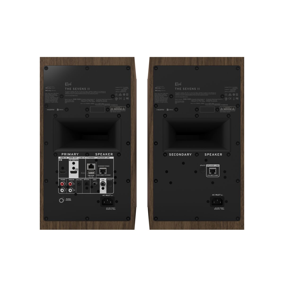 Klipsch The Sevens II Powered Bookshelf Loudspeakers (pair)