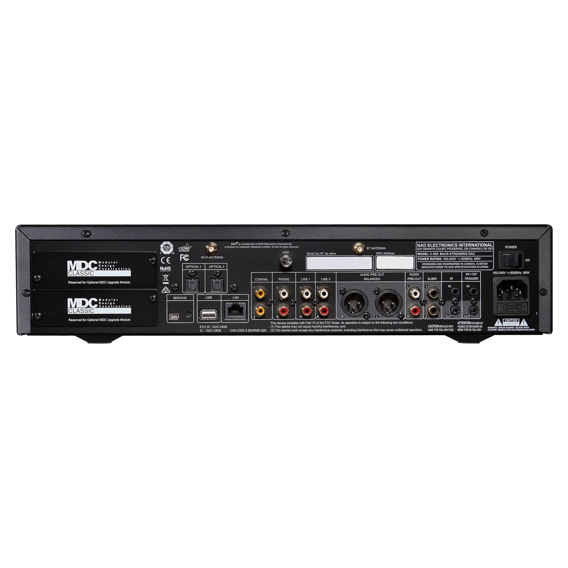 NAD C 658 BluOS Streaming DAC / Preamplifier